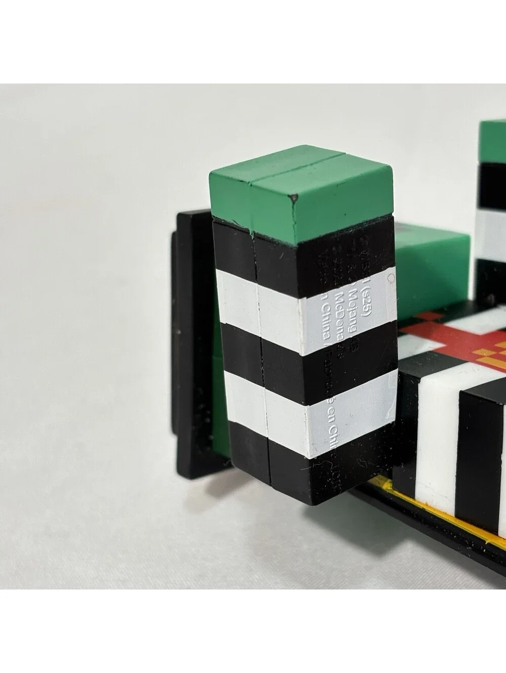 McDonalds Minecraft Zombie Hamburglar adult meal toy Green, Black & White Stripe